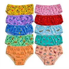 Kit Calcinha infantil menina feminina Juvenil forradas Estampadas Malha Macia Conforto dia a dia