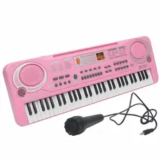 Brinquedo Teclado Infantil Musical Eletrônico Com Microfone