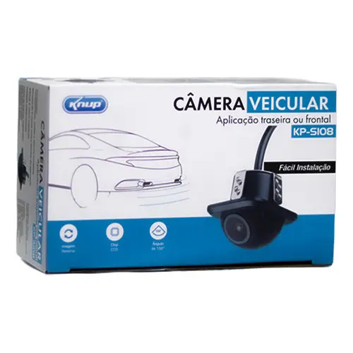 Câmera Veicular Tartaruga Compacta Universal Knup