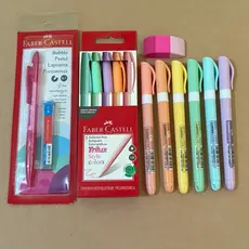 Kit Lapiseira Faber-Castell Bubble 0.7 rosa