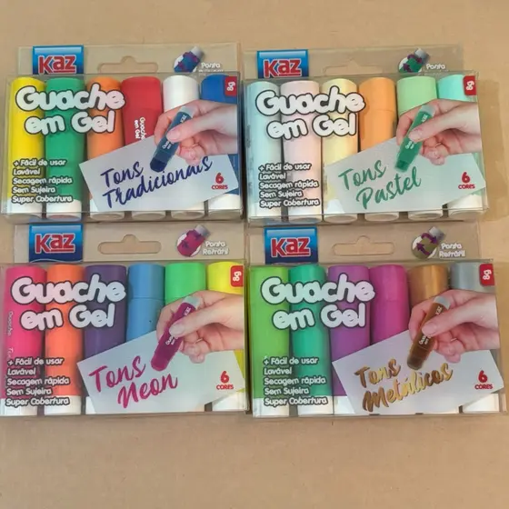 Guache em gel Kaz 24 cores