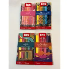 Kit com 48 lápis de cor Tris Vibes
