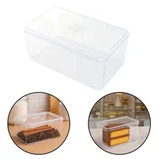 Caixa Cake box Retangular Organizadora 20x12cm com Tampa Pote Acrílico Plástico 1800ml