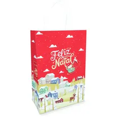 10 SACOLA DE PAPEL NATAL JESUS EMBALAGEM 15X7,5X22