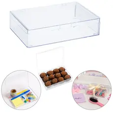 Caixa Acrílica Transparente para Doces Brigadeiro Pão de Mel Joias Estojo Personalizável 14x10 s/div
