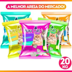 Fardo *1 à 5* Pacotes de Areia Sanitária Forma Torrões Alta Absorção Granulado Perfumado Anti Odores