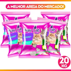 Areia Sanitária Antiodor Tira Cheiro Miaucat Para Gatos Tradicional 100%Natural