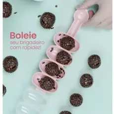 Chocalho Boleador Para Confeitos De Brigadeiro Docinhos 4 cavidades - Livre de BPA