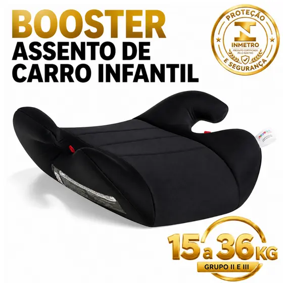 Assento Elevação Booster De Carro Infantil 15 A 36kg Cadeirinha Viagem Cadeira de Viagem Fit Up