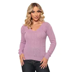 Blusa Tricot Cardigan Trançadinho Feminino Manga Longa Varias Cores MP983
