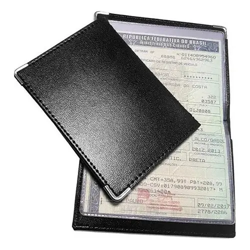 Porta Documentos De Carro E Moto Carteira Couro MP241