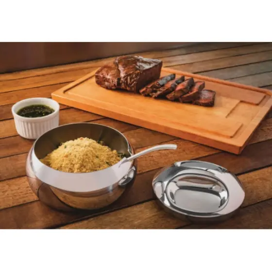 Farinheira Porta Farinha Inox Servir Mesa 2 Peças Tramontina Original Pronta Entrega