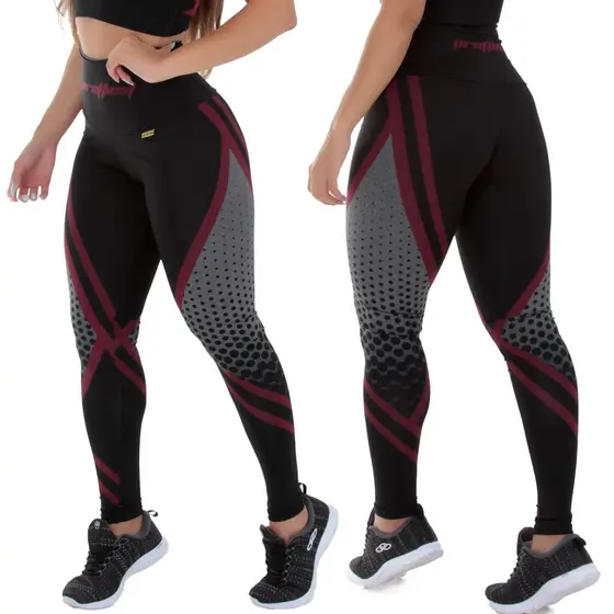 Calça Legging Mescla Sublimada Yoga Fitness Moda Feminina