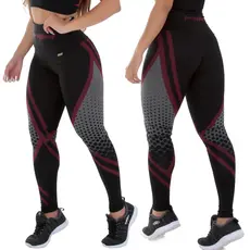 Calça Legging Mescla Sublimada Yoga Fitness Moda Feminina