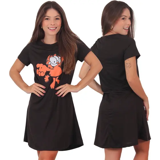 Camisola Feminina Longa  Good Sleep Silk Pets