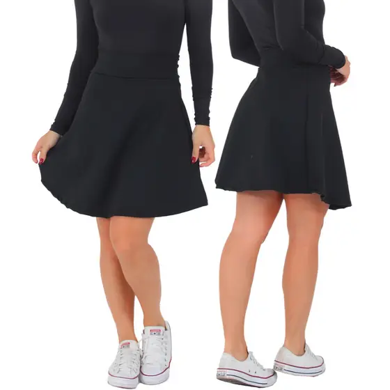 Short Saia Feminino Moda Evangelica Suplex Cores Lindas