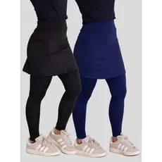 Kit com 2 Leggings Saia Femininas Evangelica com Bolsos Yoga Fitness
