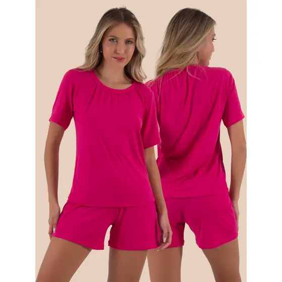 Pijamas Feminino Estilo de Suede Moda Feminina Pijamas