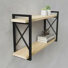 Prateleira Estilo Industrial 50Cm X 14Cm + Suporte15X36Cm