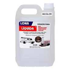 Impermeabilizante Lona Líquida Incolor Galão 5 L Veda Vazamento Telhados Construção Deck De Piscina.