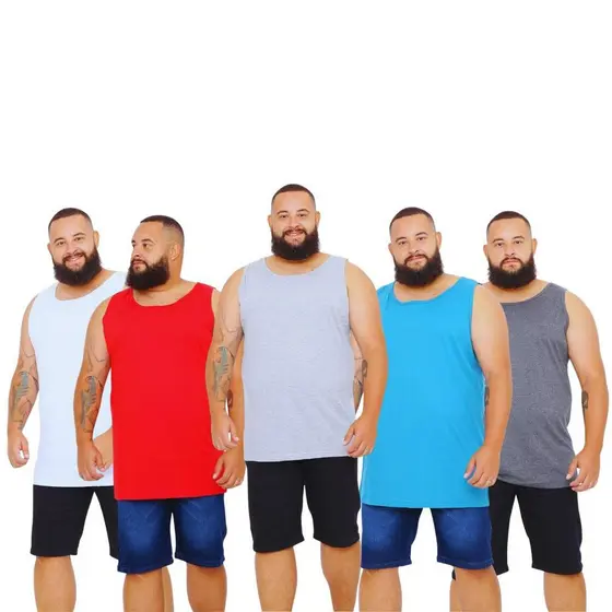 Camiseta Camisa Regata Masculina Machão Big Lisa Plus Size