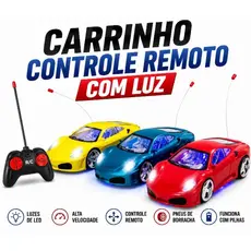 Carrinho Controle Remoto Veloz Neon Ferrari Perfect 4 funçoes com luzes