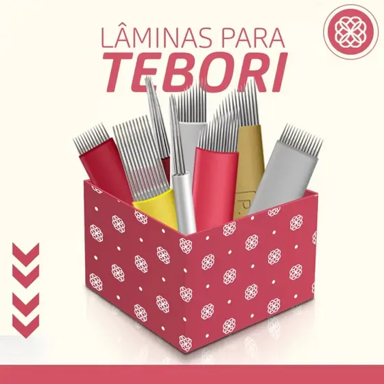 Lâmina Tebori Micropigmentação Kit com 20 Unidades Hard, Flex, Nano