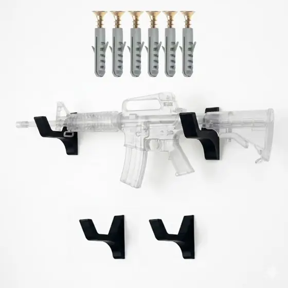 Kit 2 Suportes Parede Rifle Carabina Pressão Airsoft Espinga