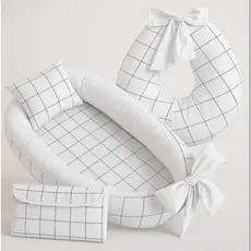 Kit Baby Premium –Almofada de Amamentação + Ninho Redutor de Berço + Trocador Portátil Estampado