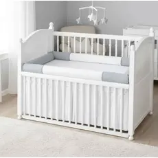 KIT 4 ROLINHO DE BERÇO NERVURA CINZA ALGODÃO DECORATIVO