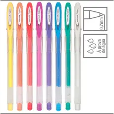 Caneta Gel Uni-ball Signo Angelic Colour Branca e Ton Pastel 0.7 Unidade Material Escolar Aulas