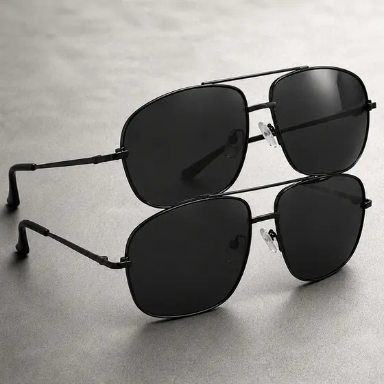 Óculos de sol Unissex Modelo Caçador Lente com proteção UV400 Retrô
