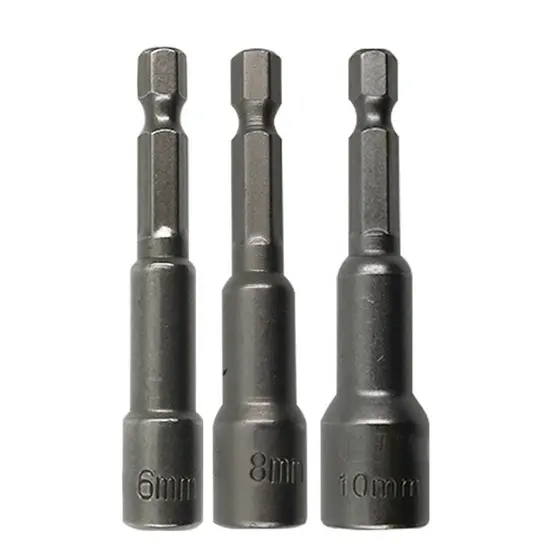 Jogo de Soquetes Magnético 6mm, 8mm e 10mm - 3 Peças