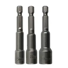 Jogo de Soquetes Magnético 6mm, 8mm e 10mm - 3 Peças