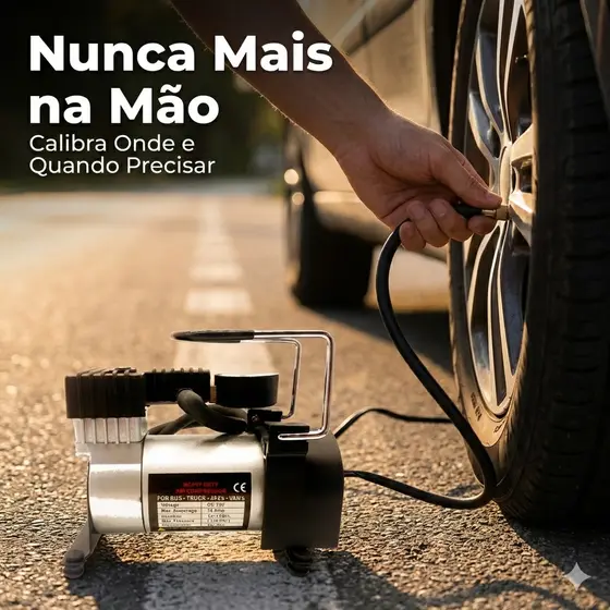 Mini Compressor Portátil 12V 150PSI Spray Reparo Eficiente Buraco No Pneu Emergência Rodovia
