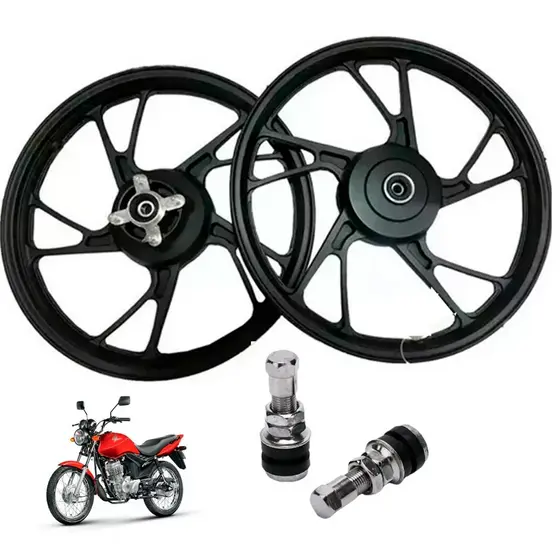 Roda Liga Leve Fan 125 2009 Em Diante Pe Galinha Preta