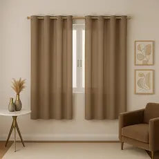 Cortina 2 Metros Microfibra Com Ilhós 2,00m x 1,70m Quarto Sala Decoração Várias Cores