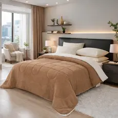 Coberdrom Casal Queen Sherpa Dupla Face Premium Edredom Peluciado Macio Aconchegante Luxo Inverno