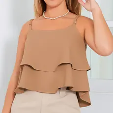 Blusa Feminina 2 Babados Duna Alcinha