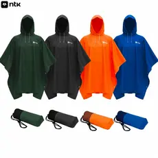 Capa De Chuva Poncho Compacto Impermeável Resistente Pvc Ntk
