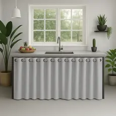 Cortina Pia De Cozinha Pvc Impermeavel E Antimofo 2,80x0,80