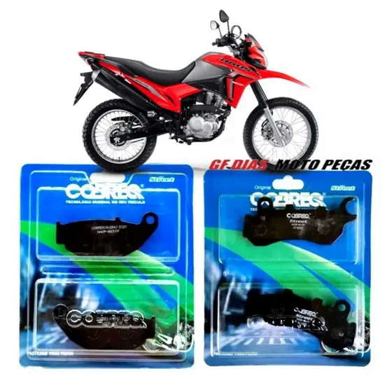 Kit Pastilha Freio Dianteiro Traseiro Cobreq Honda Bros 160 ESDD 2018 a 2026 Original Com CBS