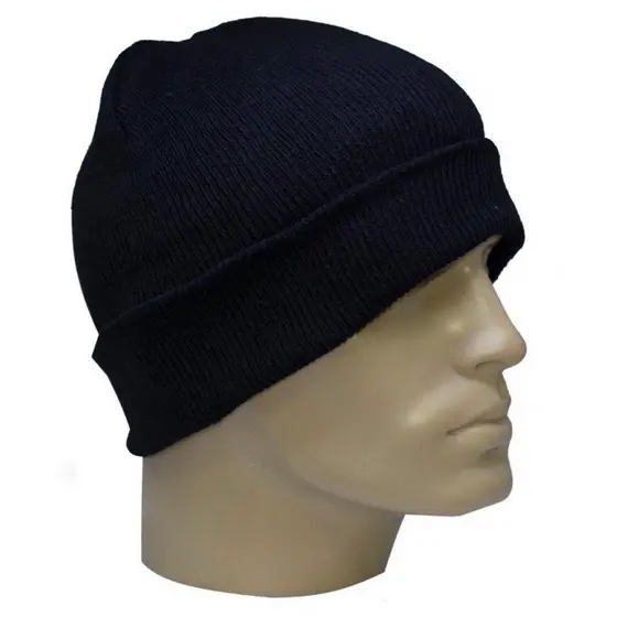 Touca Gorro Frio Inverno Lã Preta Adulto Unissex em24h