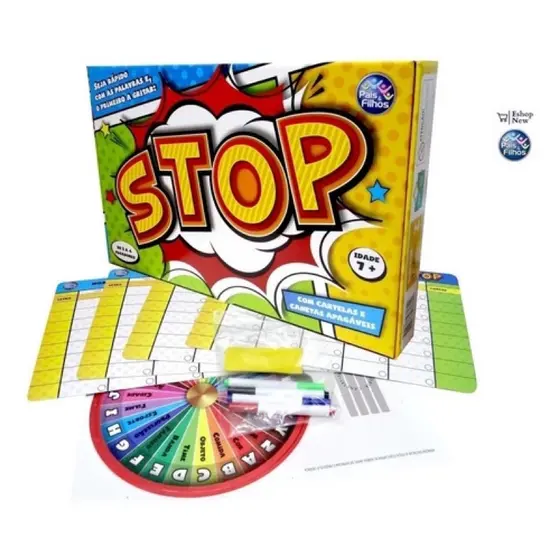 Jogo Stop Com Caneta Apagável Em Familia