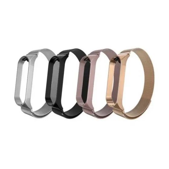 Pulseira P/ Mi Band 5 Milanese Magnético Aço Inox Metal envio em 24 hrs