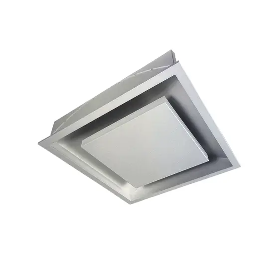 Plafon Quadrado Embutir 45x45cm com Luz Indireta para 4 Lâmpadas E27 Luminária Decorativa para Teto