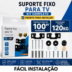 Suporte Universal Fixo TV Smart LED 4K 10 a 100 Pol VESA Painel Parede Monitor