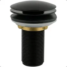 Valvula Click 7/8 Metal Inox Para Cuba Pia Banheiro Lavatorio Lavabo Preto Fosco Black Matte