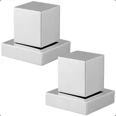 Kit 2 Acabamento Registro Base Deca Padrão 16 Estrias Gaveta ou Pressão Chuveiro 1/2 ou 3/4 Metal