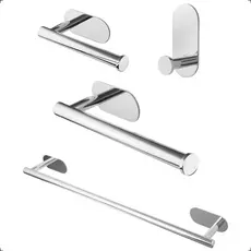 Kit Acessórios Suporte Banheiro Lavabo Luxo Aço Inox 304